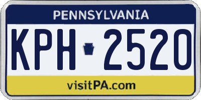 PA license plate KPH2520