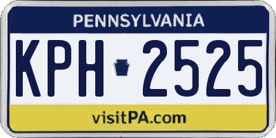 PA license plate KPH2525