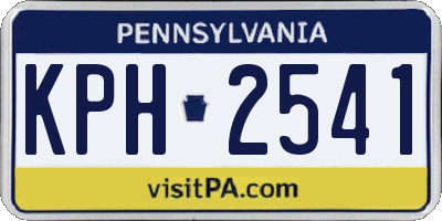 PA license plate KPH2541