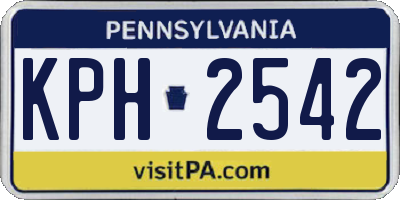 PA license plate KPH2542