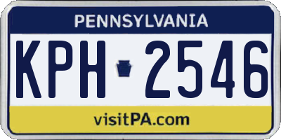 PA license plate KPH2546