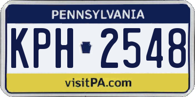 PA license plate KPH2548