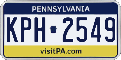 PA license plate KPH2549