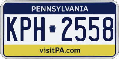 PA license plate KPH2558