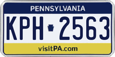 PA license plate KPH2563