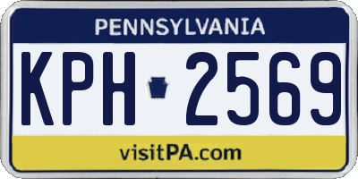 PA license plate KPH2569