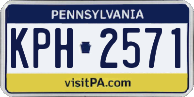 PA license plate KPH2571