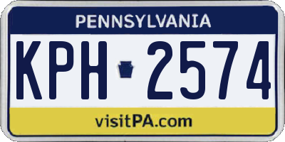 PA license plate KPH2574