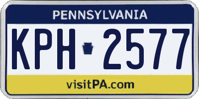 PA license plate KPH2577