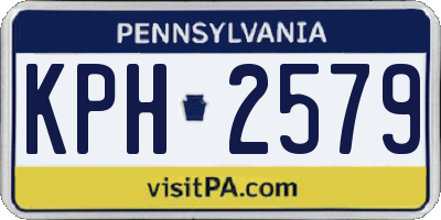 PA license plate KPH2579