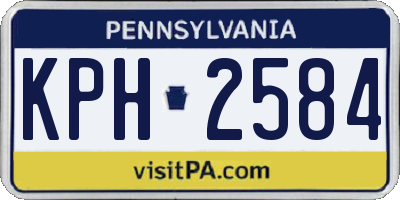 PA license plate KPH2584