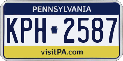 PA license plate KPH2587