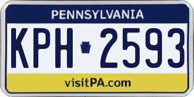 PA license plate KPH2593