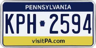 PA license plate KPH2594