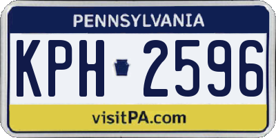PA license plate KPH2596