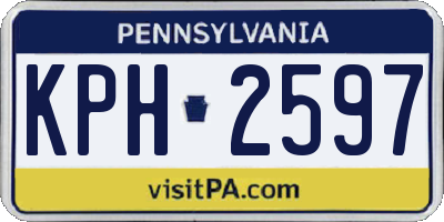 PA license plate KPH2597