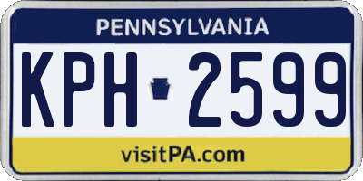 PA license plate KPH2599