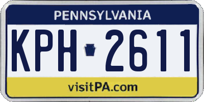 PA license plate KPH2611