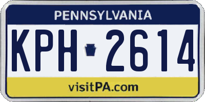 PA license plate KPH2614