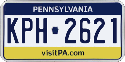 PA license plate KPH2621