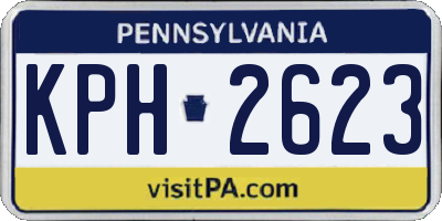 PA license plate KPH2623