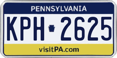 PA license plate KPH2625