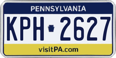 PA license plate KPH2627