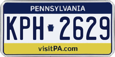 PA license plate KPH2629