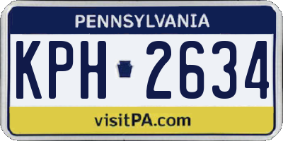 PA license plate KPH2634