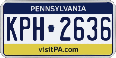 PA license plate KPH2636