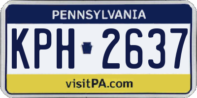 PA license plate KPH2637
