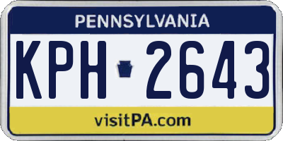 PA license plate KPH2643