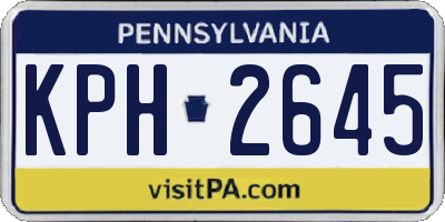 PA license plate KPH2645