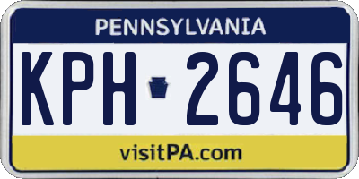 PA license plate KPH2646