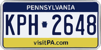 PA license plate KPH2648