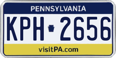 PA license plate KPH2656