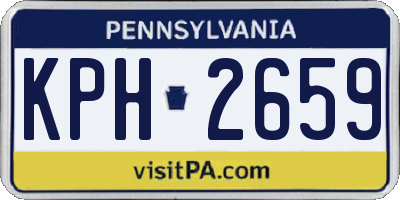 PA license plate KPH2659