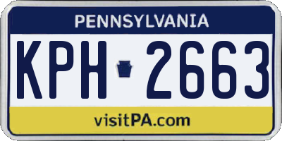 PA license plate KPH2663