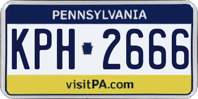 PA license plate KPH2666