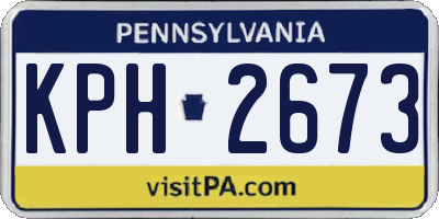 PA license plate KPH2673