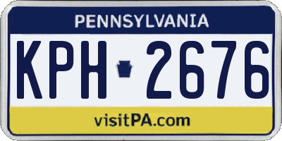 PA license plate KPH2676