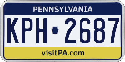 PA license plate KPH2687