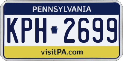 PA license plate KPH2699