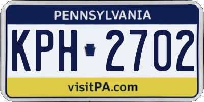 PA license plate KPH2702