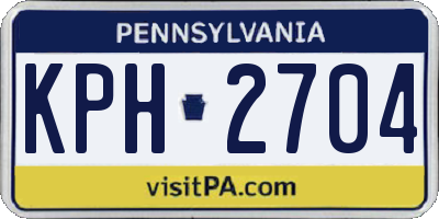 PA license plate KPH2704
