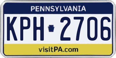 PA license plate KPH2706