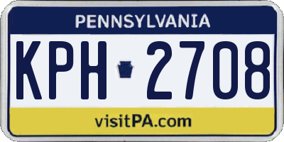 PA license plate KPH2708