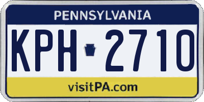 PA license plate KPH2710