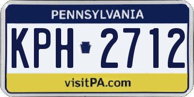 PA license plate KPH2712