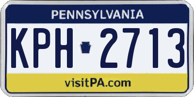 PA license plate KPH2713